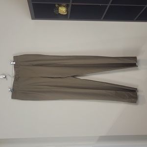 JOS. A. BANK Tan Kaki Superfine 100% Wool Gabardine Pleated Dress Pants - 35 Reg